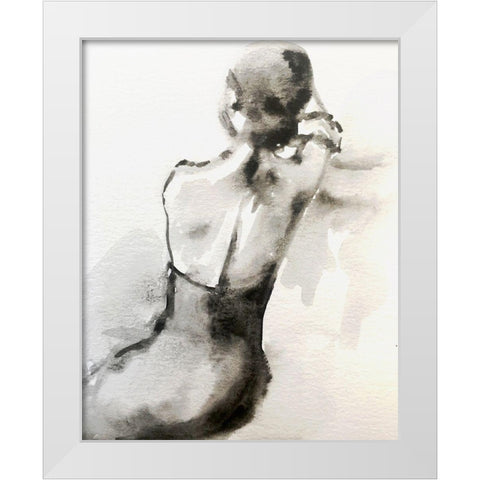 Waiting Close-Up White Modern Wood Framed Art Print by Boho Hue Studio