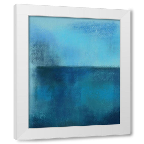 Abstract Ocean 1 White Modern Wood Framed Art Print by Boho Hue Studio