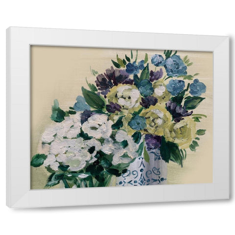 Bouquet1 White Modern Wood Framed Art Print by Boho Hue Studio