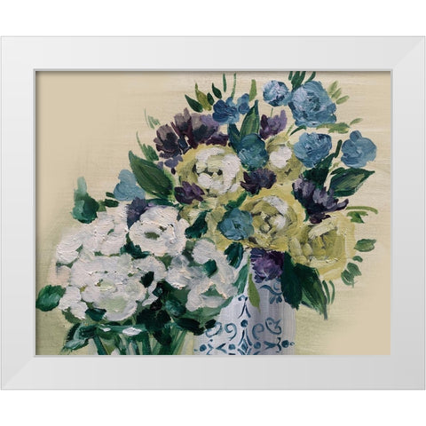 Bouquet1 White Modern Wood Framed Art Print by Boho Hue Studio