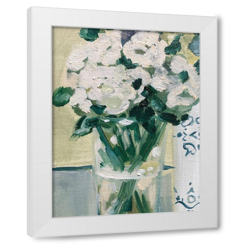 Bouquet 3 White Modern Wood Framed Art Print by Boho Hue Studio