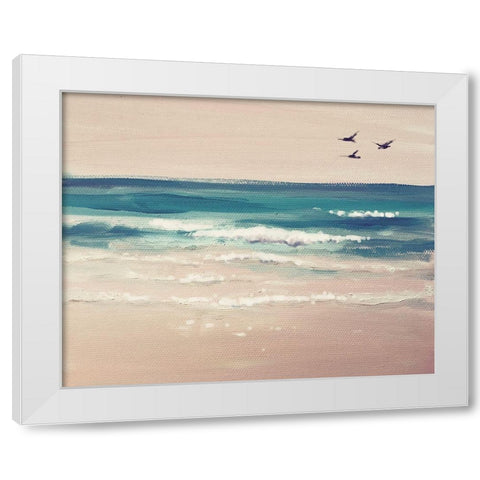 Sea 2 White Modern Wood Framed Art Print by Boho Hue Studio
