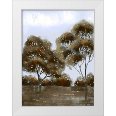 Cloudy Safari 1 White Modern Wood Framed Art Print by Boho Hue Studio