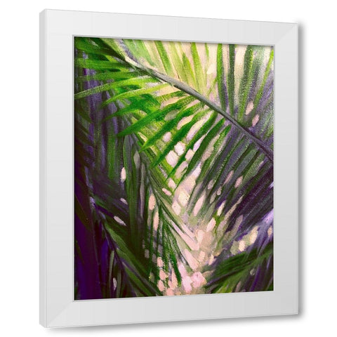 Palm Trees 3 White Modern Wood Framed Art Print by Boho Hue Studio