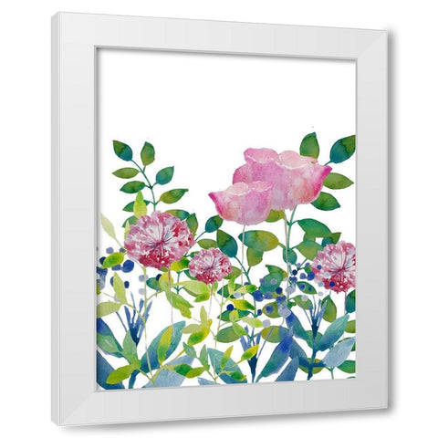 Bloom 1 White Modern Wood Framed Art Print by Boho Hue Studio