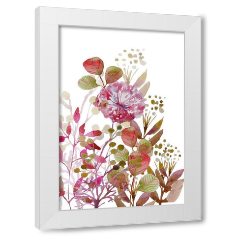 Floral field Bloom White Modern Wood Framed Art Print by Boho Hue Studio