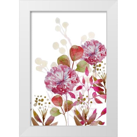 Floral field Bloom 2 White Modern Wood Framed Art Print by Boho Hue Studio
