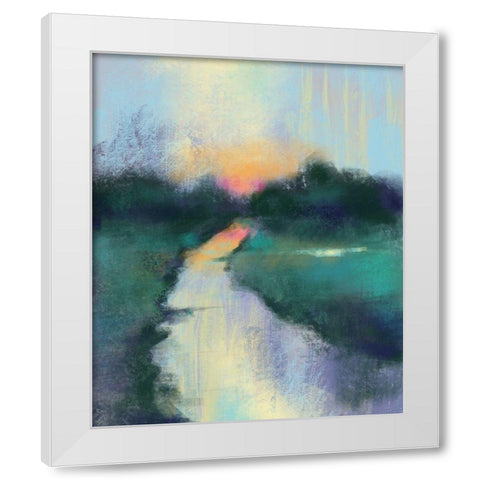 Sunset White Modern Wood Framed Art Print by Boho Hue Studio