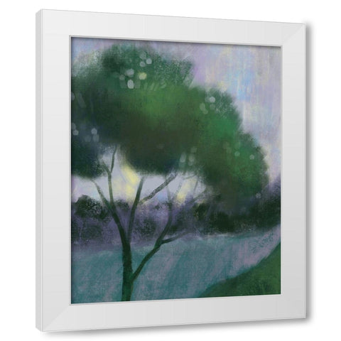 Treee White Modern Wood Framed Art Print by Boho Hue Studio