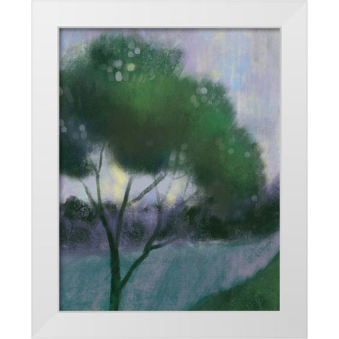 Treee White Modern Wood Framed Art Print by Boho Hue Studio