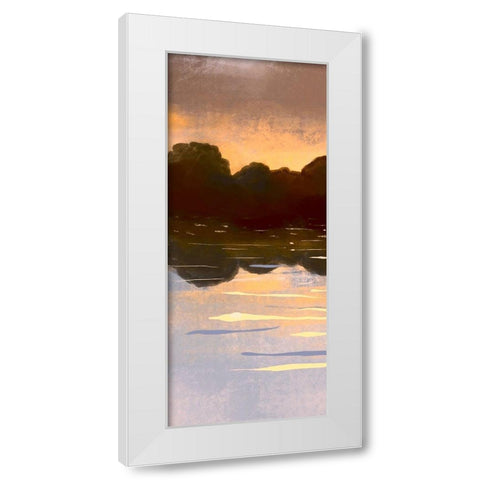 Landscape Aglow Panel 1 White Modern Wood Framed Art Print by Boho Hue Studio