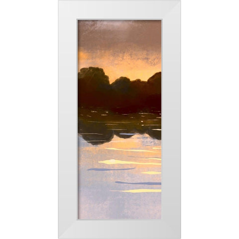 Landscape Aglow Panel 1 White Modern Wood Framed Art Print by Boho Hue Studio