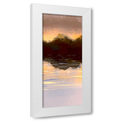Landscape Aglow Panel 3 White Modern Wood Framed Art Print by Boho Hue Studio