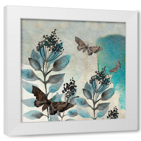 Butteryfly Perspective 1 White Modern Wood Framed Art Print by Boho Hue Studio