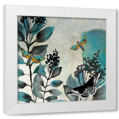 Butteryfly Perspective 4 White Modern Wood Framed Art Print by Boho Hue Studio