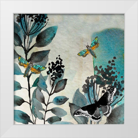 Butteryfly Perspective 4 White Modern Wood Framed Art Print by Boho Hue Studio