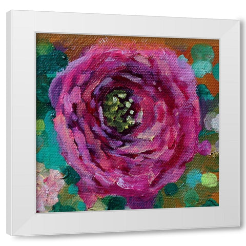 Peripheral Rose 1 White Modern Wood Framed Art Print by Boho Hue Studio