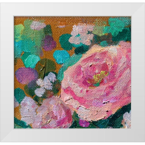 Peripheral Rose 3 White Modern Wood Framed Art Print by Boho Hue Studio