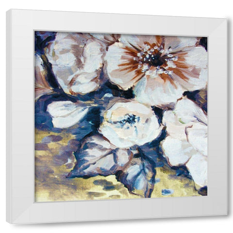 Blossom Bunch 4 White Modern Wood Framed Art Print by Boho Hue Studio