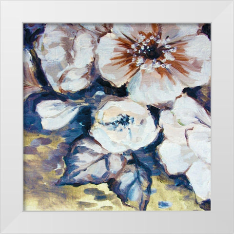 Blossom Bunch 4 White Modern Wood Framed Art Print by Boho Hue Studio