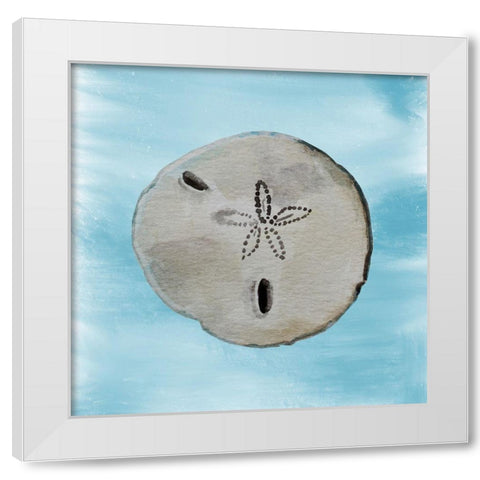 Shell 3 White Modern Wood Framed Art Print by Boho Hue Studio