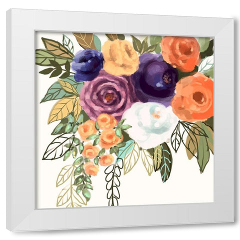 Floral #9 White Modern Wood Framed Art Print by Boho Hue Studio