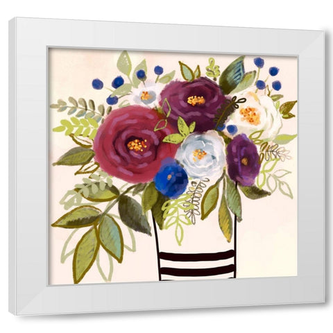 Floral #10 White Modern Wood Framed Art Print by Boho Hue Studio