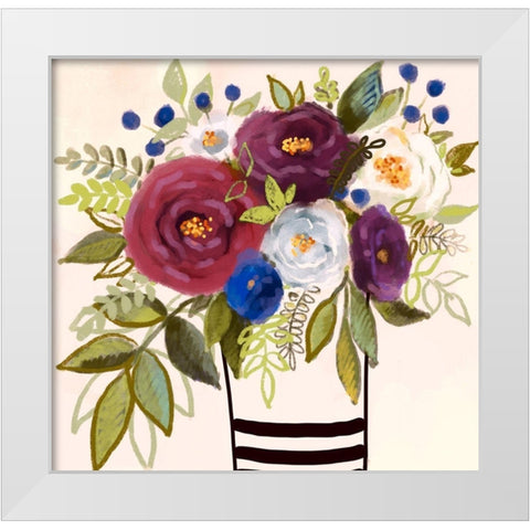 Floral #10 White Modern Wood Framed Art Print by Boho Hue Studio