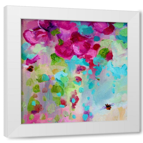 Phoenix Ignited White Modern Wood Framed Art Print by Boho Hue Studio