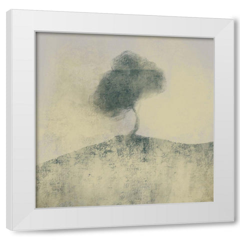 A Distant Tree White Modern Wood Framed Art Print by Boho Hue Studio