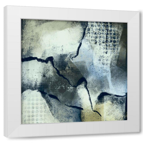Abstract World White Modern Wood Framed Art Print by Boho Hue Studio
