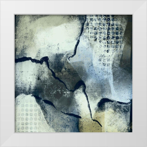 Abstract World White Modern Wood Framed Art Print by Boho Hue Studio