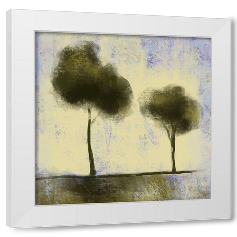 Trees 9 White Modern Wood Framed Art Print by Boho Hue Studio