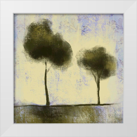 Trees 9 White Modern Wood Framed Art Print by Boho Hue Studio
