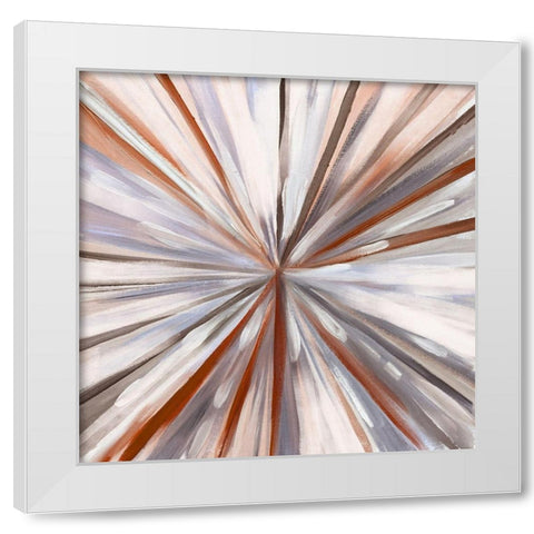 Hot Spin White Modern Wood Framed Art Print by Boho Hue Studio