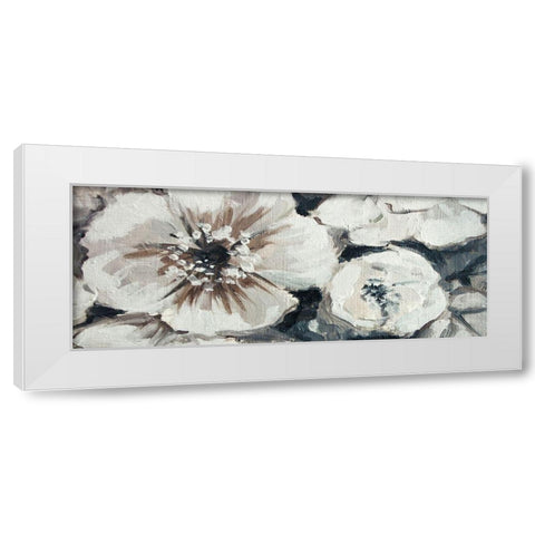 Blossom Bunches White Modern Wood Framed Art Print by Boho Hue Studio