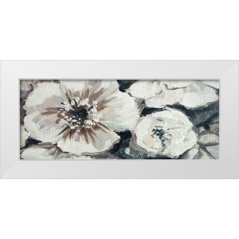 Blossom Bunches White Modern Wood Framed Art Print by Boho Hue Studio