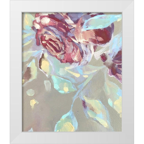Spring Roses 7 White Modern Wood Framed Art Print by Boho Hue Studio