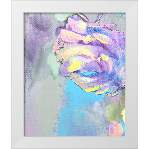 Spring Flowers White Modern Wood Framed Art Print by Boho Hue Studio