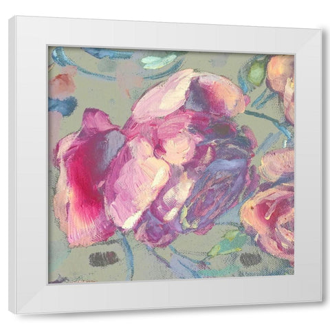 Spring Roses1 White Modern Wood Framed Art Print by Boho Hue Studio
