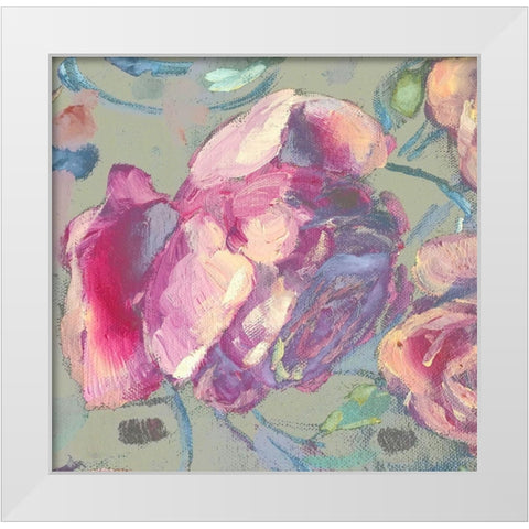 Spring Roses1 White Modern Wood Framed Art Print by Boho Hue Studio