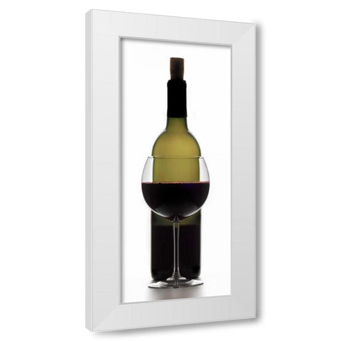 Red Wine on White White Modern Wood Framed Art Print by Seidman, Barry