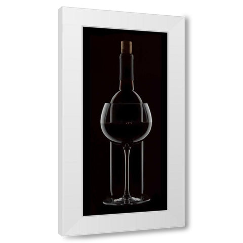 Red Wine On Black White Modern Wood Framed Art Print by Seidman, Barry