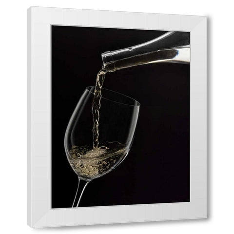 Wine Pour 2 White Modern Wood Framed Art Print by Seidman, Barry