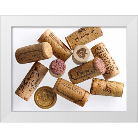 Ten Corks White Modern Wood Framed Art Print by Seidman, Barry