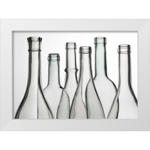 Empty Bottles White Modern Wood Framed Art Print by Seidman, Barry