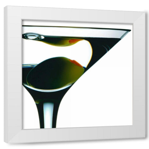 Martini White Modern Wood Framed Art Print by Seidman, Barry