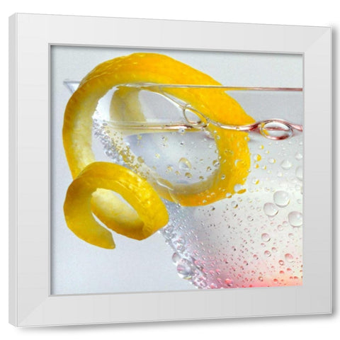 Lemon Twist White Modern Wood Framed Art Print by Seidman, Barry