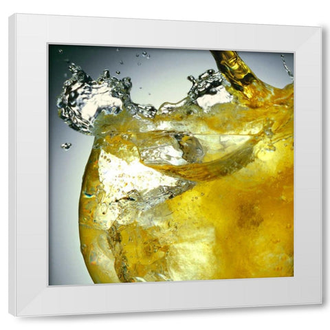 Splash White Modern Wood Framed Art Print by Seidman, Barry