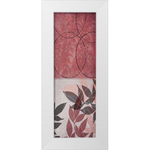 Red Leaf 2 White Modern Wood Framed Art Print by Dyer, Beverly
